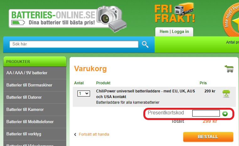 Hur använder man Batteries-online rabattkod banner