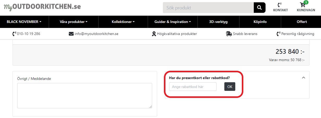Hur använder man MyOutdoorKitchen.se rabattkod banner